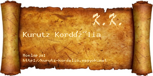 Kurutz Kordélia névjegykártya